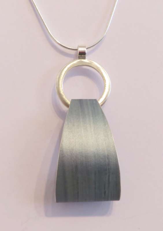 Pale Petrol Hoop Pendant